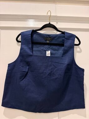 Banana Republic Navy Square Neck Sleeveless Tank